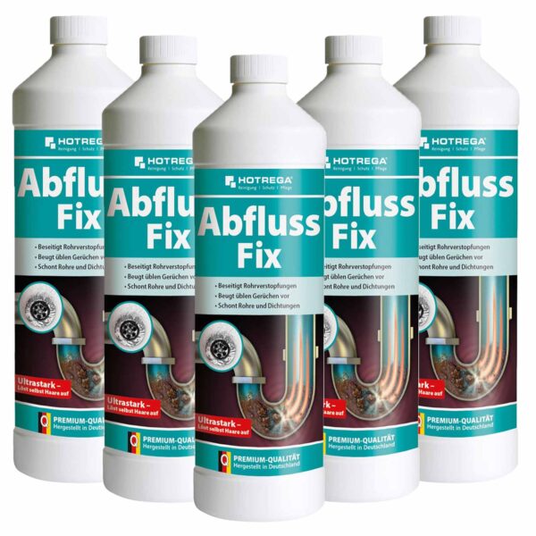 HOTREGA Abfluss Fix Konzentrat 1 Liter Sets - Abflussreiniger, Rohrreiniger, freier Abfluss – Bild 2