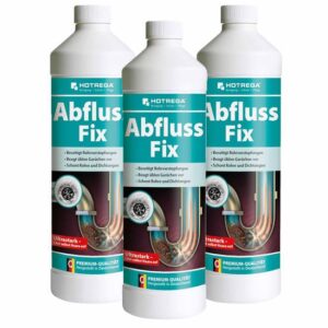 HOTREGA Abfluss Fix Konzentrat 1 Liter Sets - Abflussreiniger, Rohrreiniger, freier Abfluss