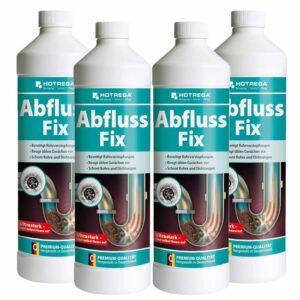 HOTREGA Abfluss Fix Konzentrat 1 Liter Sets - Abflussreiniger, Rohrreiniger, freier Abfluss