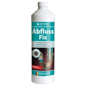 HOTREGA Abfluss Fix 1 L - Abfluss-Reiniger Konzentrat, gegen Rohrverstopfungen