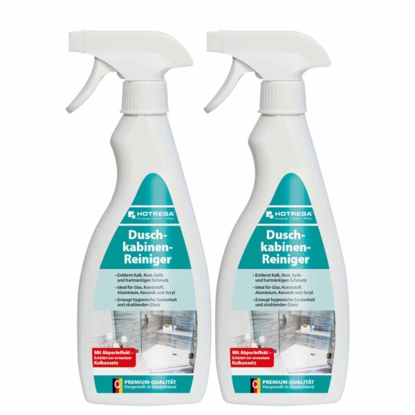 HOTREGA Duschkabinen Reiniger 500 ml - Badreiniger, Sanitärreiniger, Glasreiniger, Kalkreiniger, Kalklöser – Bild 2