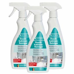 HOTREGA Duschkabinen Reiniger 500 ml - Badreiniger, Sanitärreiniger, Glasreiniger, Kalkreiniger, Kalklöser