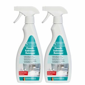 HOTREGA Duschkabinen Reiniger 500 ml - Badreiniger, Sanitärreiniger, Glasreiniger, Kalkreiniger, Kalklöser