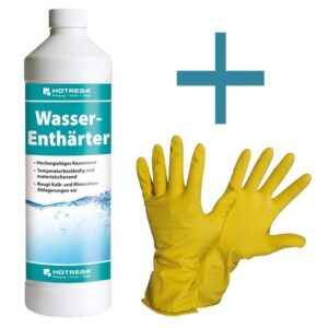 HOTREGA Wasser Enthärter 1L SET + NITRAS Handschuhe Gr. 10