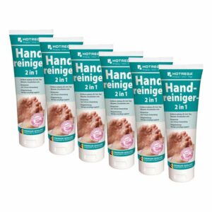 6 Stück HOTREGA Handreiniger, Handwaschpaste, Handseife 2in1 250 ml Tube - Hand-Reinigung + Pflege