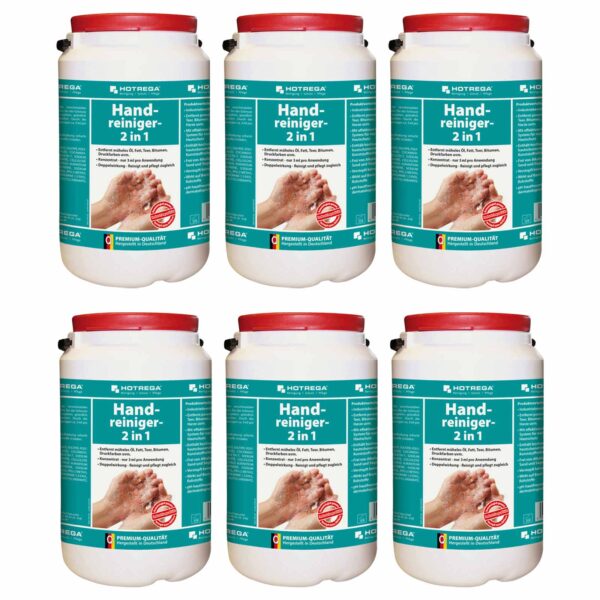 6 Stück HOTREGA Handreiniger 3 Liter Eimer 2in1 - Handwaschpaste, reinigt und pflegt, dermatologisch geprüft – Bild 2