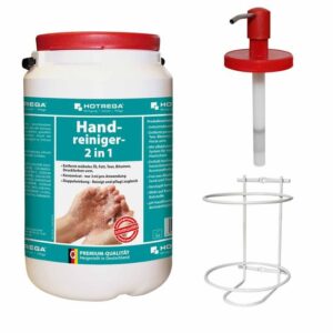 HOTREGA Handreiniger 2in1 3 L inkl. Spendersystem mit Wandhalterung -  reinigt und pflegt, dermatologisch geprüft