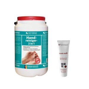 HOTREGA Handreiniger 2in1 3L + Physioderm curasoft Hautpflege 100ml, Hand-Pflege