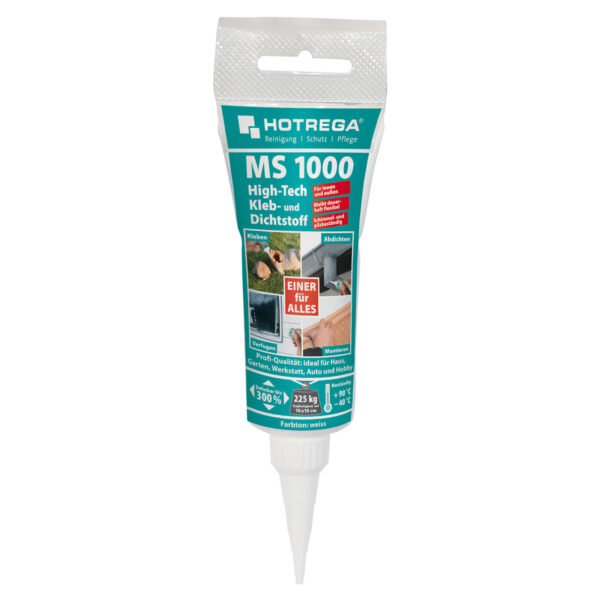 HOTREGA MS 1000 High Tech Kleb- und Dichtstoff 80 ml Tube weiß - Verfugungsmasse – Bild 2