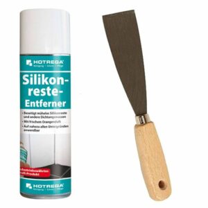 HOTREGA Silikonreste Entferner 300ml + Spachtel - Silikon Dichtungsmasse entfernen