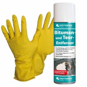 HOTREGA Bitumen und Teer Entferner 300 ml SET + NITRAS Handschuhe Gr. 10