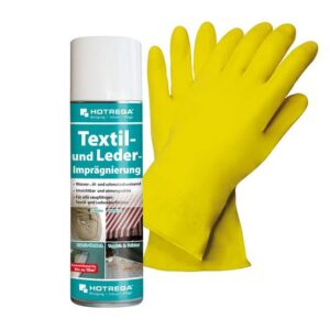 HOTREGA Textil- und Leder-Imprägnierung 300 ml, NITRAS Haushaltshandschuhe 3220 Gr. 10 SET
