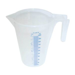 Wilpeg Kunststoffbecher - Messbecher, Maßbecher - Skalierung bis 1 Liter