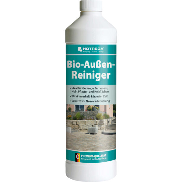 HOTREGA Bio Außen Reiniger 1L - Profi Reiniger für Hof, Terrasse, Stein und Holz – Bild 2
