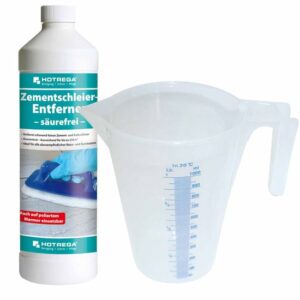 HOTREGA Zementschleier Entferner säurefrei 1 Liter Konzentrat + Messbecher 1L