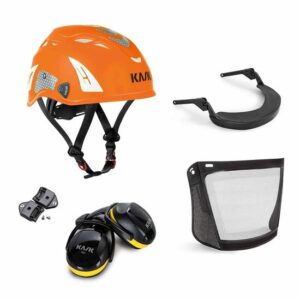 KASK Forstschutzhelm Plasma HI VIZ, Forstschutz, Forsthelm, Schutzhelmkombination, Kopfschutz, Visier, Gehörschutz, KWF Profi