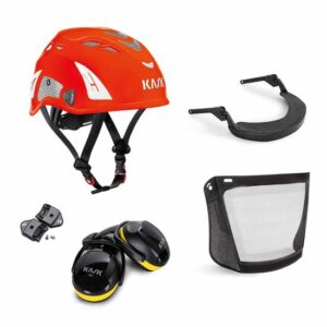 KASK Forstschutzhelm Plasma HI VIZ, Forstschutz, Forsthelm, Schutzhelmkombination, Kopfschutz, Visier, Gehörschutz, KWF Profi