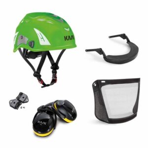 KASK Forstschutzhelm Plasma HI VIZ, Forstschutz, Forsthelm, Schutzhelmkombination, Kopfschutz, Visier, Gehörschutz, KWF Profi