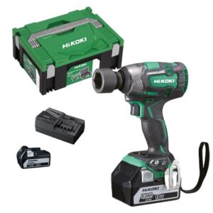 HiKOKI Akku-Schlagschrauber WR18DBDL2WPZ 1/2 Zoll 305 Nm 18 V, 2 Akkus 5 Ah, Ladegerät, HSC II Box SET