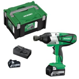 HiKOKI Akku-Schlagschrauber WR18DSHLWPZ 18 V 1/2 Zoll 480 Nm, 2 Akkus 5 Ah, Ladegerät, HSC III Box SET