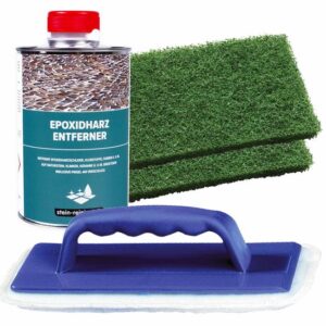 stein-reiniger.de Epoxidharz Entferner Reiniger 1L + Handpadhalter + 2x Handpad