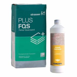 stein-reiniger.de Fugen Festiger 1 Liter inkl. Quarzsand 10 kg, Fugenfestiger Fugen Festigungsmittel Sandfugen Festiger