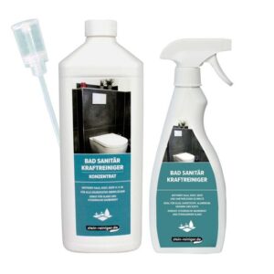 stein-reiniger.de: Bad Sanitär Kraftreiniger 500ml gebrauchsfertig, Bad Sanitär Kraftreiniger Konzentrat 1L, Dosierkopf  SET