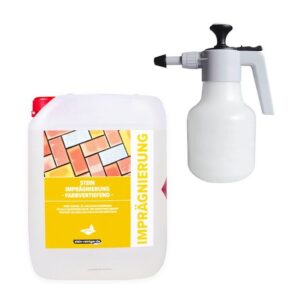 stein-reiniger.de: Stein Imprägnierung farbvertiefend 5L,  Druckspritze 1,5L SET - Wirkt wasser-, & öl- und schmutzabweisend