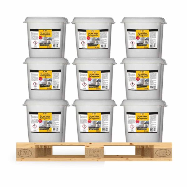 WILPEG Eis- & Schnee Auftaugranulat 2in1 - Streusalz Ersatz, Auftaumittel, Taumittel, Auftausalz - 18 x 30 Liter Eimer - Palette – Bild 2