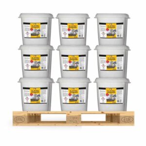 WILPEG Eis- & Schnee Auftaugranulat 2in1 - Streusalz Ersatz, Auftaumittel, Taumittel, Auftausalz - 18 x 30 Liter Eimer - Palette
