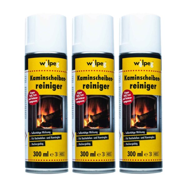 WILPEG Kaminscheibenreiniger Set Kaminofenscheiben Reiniger Glasreiniger Scheibenreiniger Ofenglasreiniger Kunststoffreiniger – Bild 2