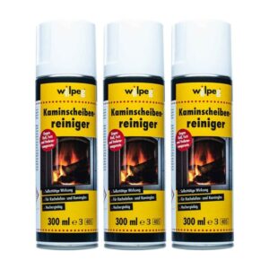 WILPEG Kaminscheibenreiniger Set Kaminofenscheiben Reiniger Glasreiniger Scheibenreiniger Ofenglasreiniger Kunststoffreiniger