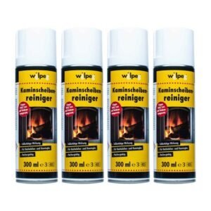 WILPEG Kaminscheibenreiniger Set Kaminofenscheiben Reiniger Glasreiniger Scheibenreiniger Ofenglasreiniger Kunststoffreiniger