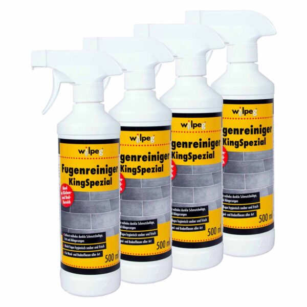WILPEG Fugenreiniger 500 ml KingSpezial - Reiniger für Fugen - an Wand und Boden - in Bad und Küche, effektive Fugenreinigung, Badreiniger, Fugenspray, Reinigungsmittel – Bild 2