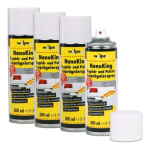 WILPEG Teppich & Polster Imprägnierspray, Imprägnierung NanoKing 300ml - Pflege und Schutz Spray