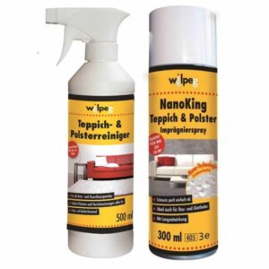 WILPEG Reinigung & Imprägnier-Set für Teppich & Polster - Imprägnierung + Reiniger