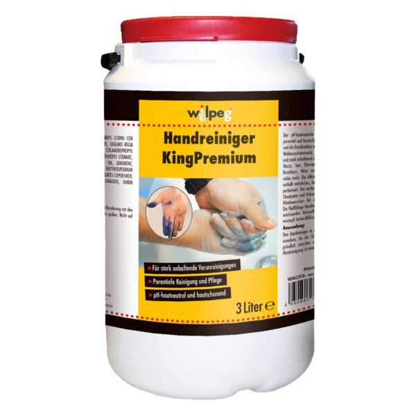 WILPEG Handreiniger KingPremium 3 Liter - Seife, Waschpaste, Handwaschpaste für extreme Verschmutzungen wie Farbe, Klebstoff, Teer u.v.m. – Bild 2