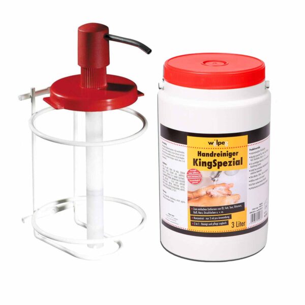 WILPEG "KingSpezial" Handreiniger Handwaschmittel Handwaschpaste inkl. Spendersystem 3L – Bild 2