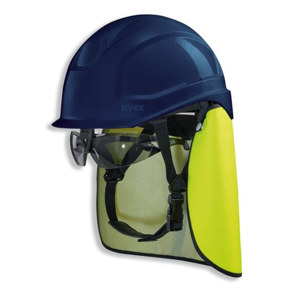 UVEX Schutzhelm pheos S-KR IES mit Schutzbrille und Nackenschutz - Arbeitsschutz-Helm - Set inkl. Schutzbrille mit BG Bau Förderung – Bild 2