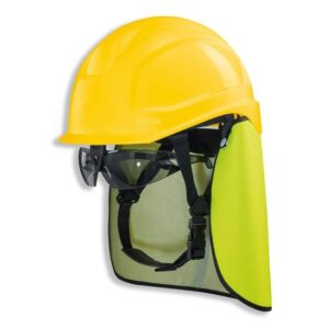 UVEX Schutzhelm pheos S-KR IES mit Schutzbrille und Nackenschutz - Arbeitsschutz-Helm - Set inkl. Schutzbrille mit BG Bau Förderung