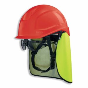 UVEX Schutzhelm pheos S-KR IES mit Schutzbrille und Nackenschutz - Arbeitsschutz-Helm - Set inkl. Schutzbrille mit BG Bau Förderung