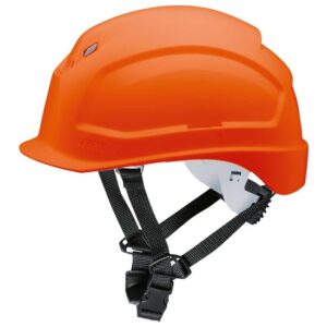 UVEX Schutzhelm pheos S-KR - Arbeitsschutz-Helm - EN 397 - Vormontierter 4-Punkt Kinnriemen und Vollsichtbrillenclip