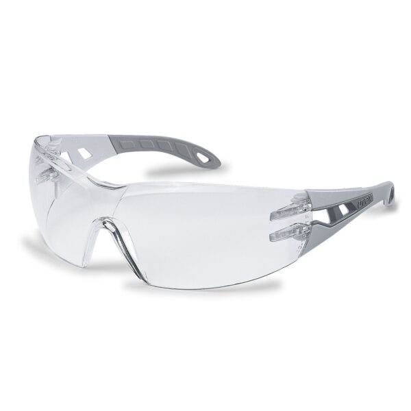 uvex Schutzbrille pheos supravision excellence klar hellgrau/grau kratzfest beschlagfrei, Sicherheitsbrille, Arbeitsschutzbrille – Bild 2