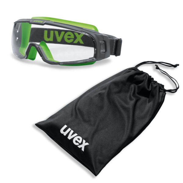 UVEX Vollsichtbrille Vollsicht-Schutzbrille u-sonic 9308 - Set mit Microfaserbeutel, Vollsichtbrille – Bild 2