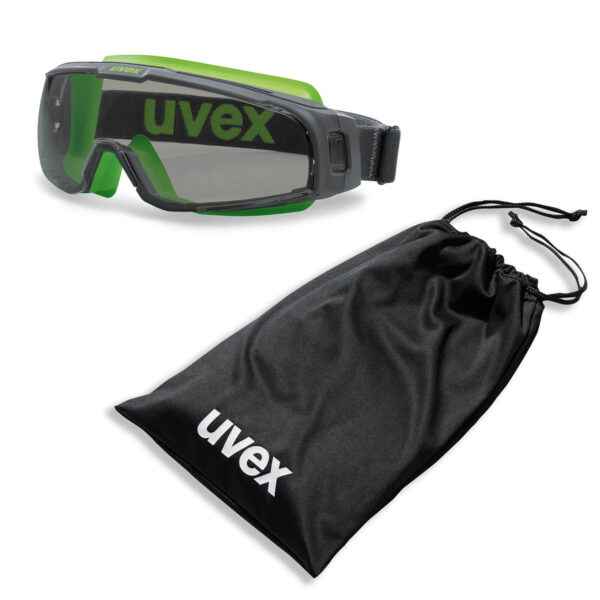 UVEX Vollsichtbrille Vollsicht-Schutzbrille u-sonic 9308 - Set mit Microfaserbeutel, Vollsichtbrille – Bild 2