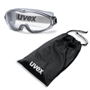 UVEX Vollsichtbrille ultrasonic 9302 - Set inkl. Mikrofaser-Beutel - 9302285 / 9302245 - Vollsicht-Schutzbrillen mit klarer Scheibe, beschlagfrei, kratzfest