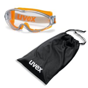UVEX Vollsichtbrille ultrasonic 9302 - Set inkl. Mikrofaser-Beutel - 9302285 / 9302245 - Vollsicht-Schutzbrillen mit klarer Scheibe, beschlagfrei, kratzfest