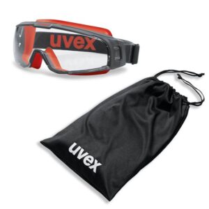 UVEX Vollsichtbrille Vollsicht-Schutzbrille u-sonic 9308 - Set mit Microfaserbeutel, Vollsichtbrille