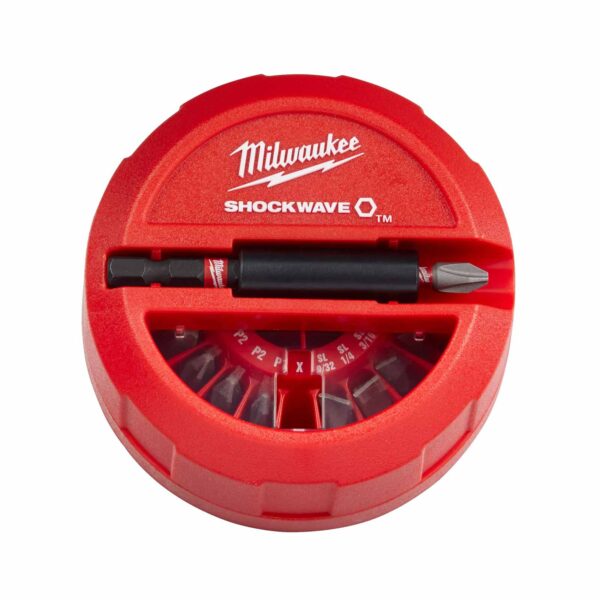Milwaukee Bit-Set Puck Shockwave™ Schlagfester Bitsatz absorbiert Schlageinwirkungen, Bitbox, Bits, 15-teilig – Bild 2