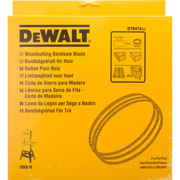 DeWalt Bandsägeblatt DT8474 für DW876 Extrem scharfe, gehärtete Zähne, Diamantgeschliffen - 20mm – Bild 2